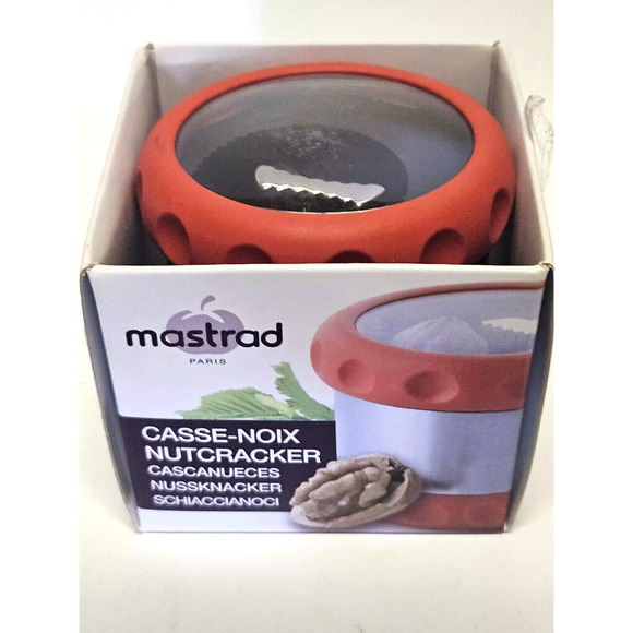 Mastrad Casse-noix Nutcracker RARE RED France Breaks nutshells cleanly BOX new - Picture 1 of 4